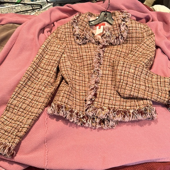 Classic Tweed jacket -10 never worn ABS with inside hooks - Picture 2 of 10